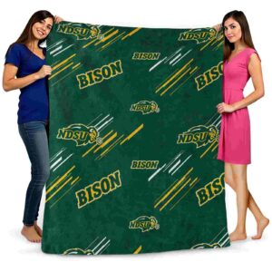 north dakota state bison fan spirit green blanket fashion forward