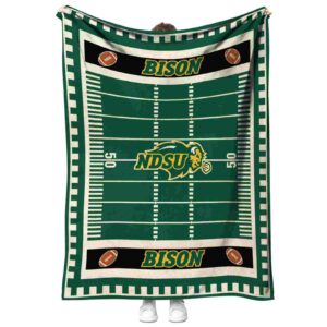 north dakota state bison football field green blanket best selling