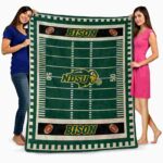 north dakota state bison football field green blanket best selling