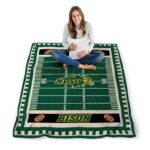 north dakota state bison football field green blanket best selling