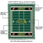 north dakota state bison football field green blanket best selling