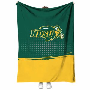 north dakota state bison gradient dots green blanket best selling