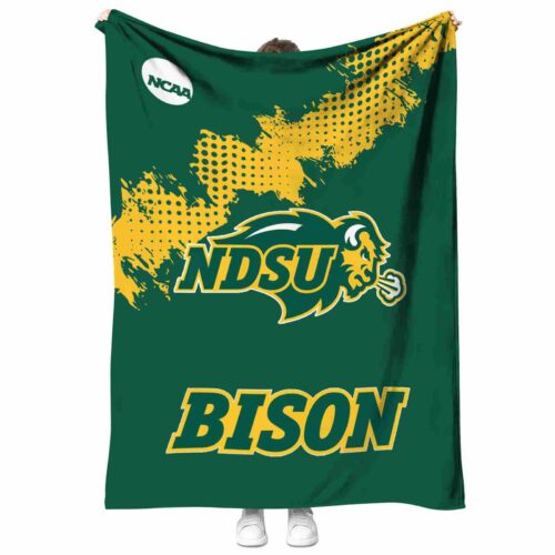 north dakota state bison grunge texture green blanket best selling