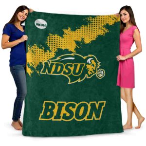 north dakota state bison grunge texture green blanket fashion forward