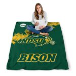 north dakota state bison grunge texture green blanket high quality