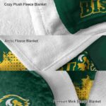 north dakota state bison grunge texture green blanket premium grade