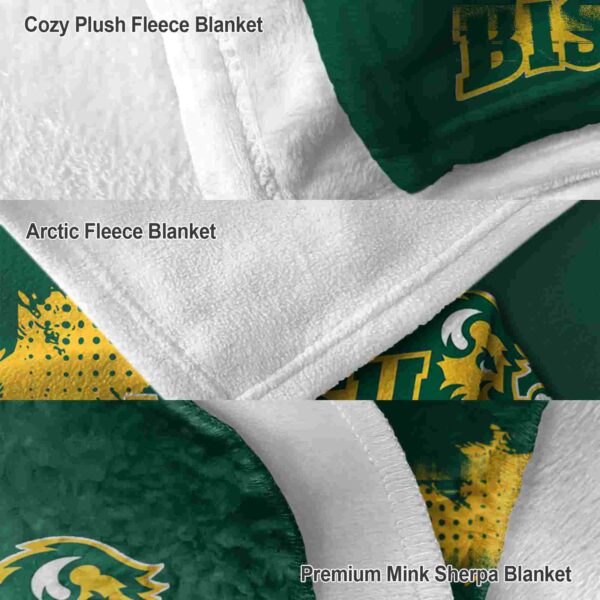 north dakota state bison grunge texture green blanket premium grade