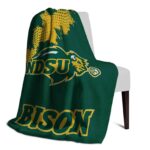 north dakota state bison grunge texture green blanket top rated