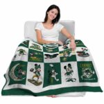 north dakota state bison mickey minnie green white blanket best selling