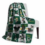 north dakota state bison mickey minnie green white blanket best selling