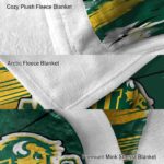north dakota state bison paint streaks green white blanket best selling