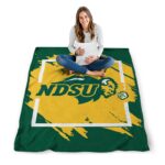 north dakota state bison splatter effect green blanket best selling
