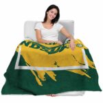 north dakota state bison splatter effect green blanket best selling