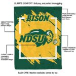 north dakota state bison splatter effect green blanket best selling