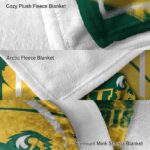 north dakota state bison splatter effect green blanket best selling