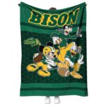 north dakota state bison three musketeers green blanket best selling