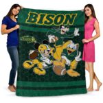 north dakota state bison three musketeers green blanket best selling
