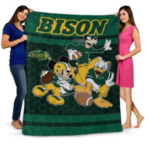 north dakota state bison three musketeers green blanket fashion forward