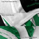 north texas mean green brushstrokes green white blanket premium grade