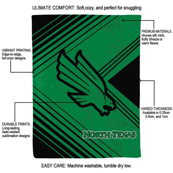 north texas mean green diagonal stripes green blanket new arrival