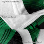 north texas mean green diagonal stripes green blanket premium grade
