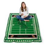 north texas mean green football field green blanket high quality