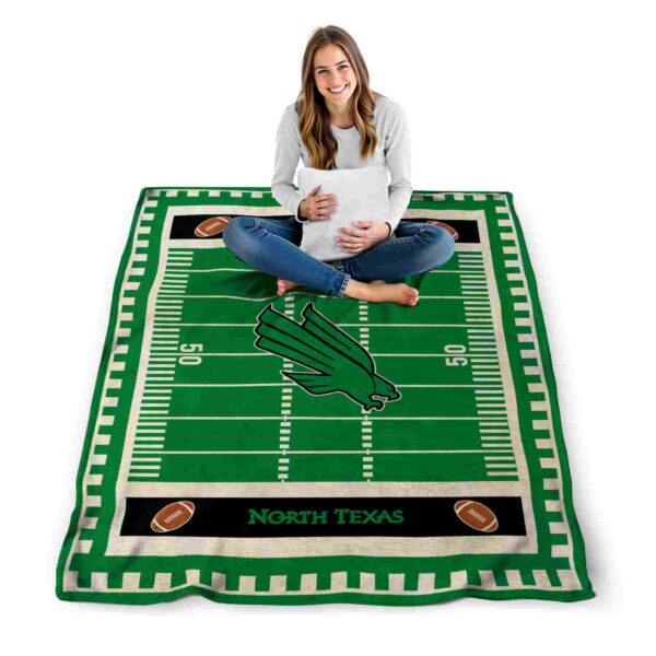 north texas mean green football field green blanket high quality