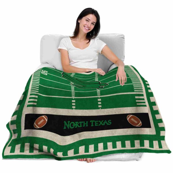 north texas mean green football field green blanket latest model