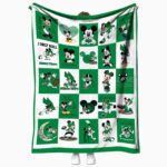 north texas mean green mickey minnie green white blanket best selling
