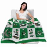 north texas mean green mickey minnie green white blanket latest model