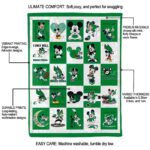 north texas mean green mickey minnie green white blanket new arrival