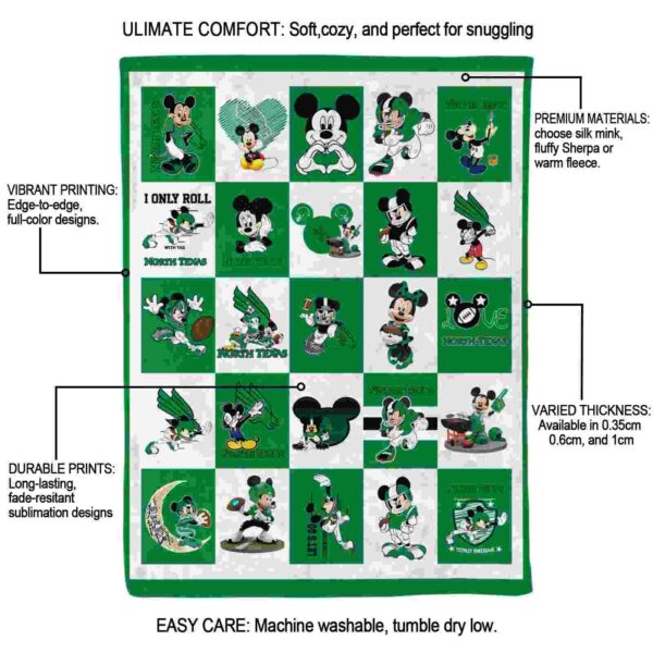 north texas mean green mickey minnie green white blanket new arrival