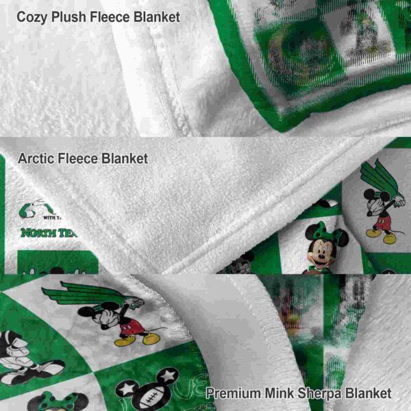 north texas mean green mickey minnie green white blanket premium grade