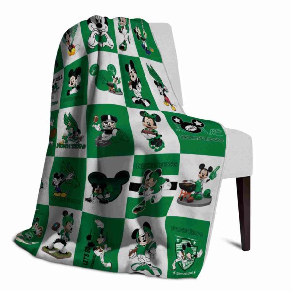 north texas mean green mickey minnie green white blanket top rated