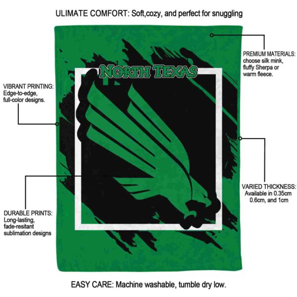 north texas mean green splatter effect green blanket new arrival