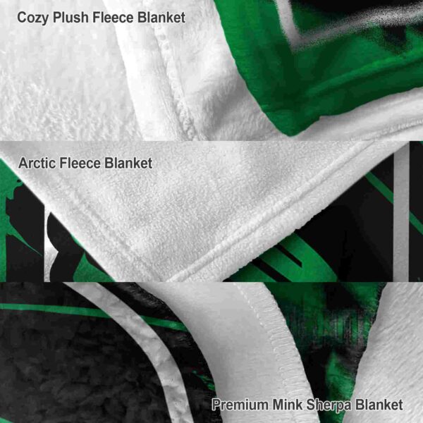 north texas mean green splatter effect green blanket premium grade