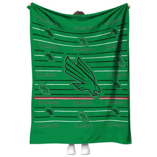 north texas mean green striped pattern green blanket best selling