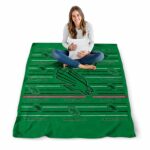 north texas mean green striped pattern green blanket high quality