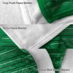 north texas mean green striped pattern green blanket premium grade