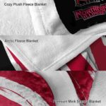 northern illinois huskies brushstrokes red white blanket premium grade