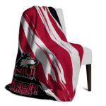 northern illinois huskies brushstrokes red white blanket top rated