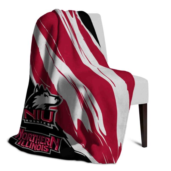 northern illinois huskies brushstrokes red white blanket top rated