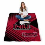 northern illinois huskies diagonal stripes red blanket best selling