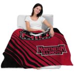northern illinois huskies diagonal stripes red blanket best selling