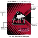 northern illinois huskies diagonal stripes red blanket best selling