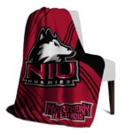 northern illinois huskies diagonal stripes red blanket best selling