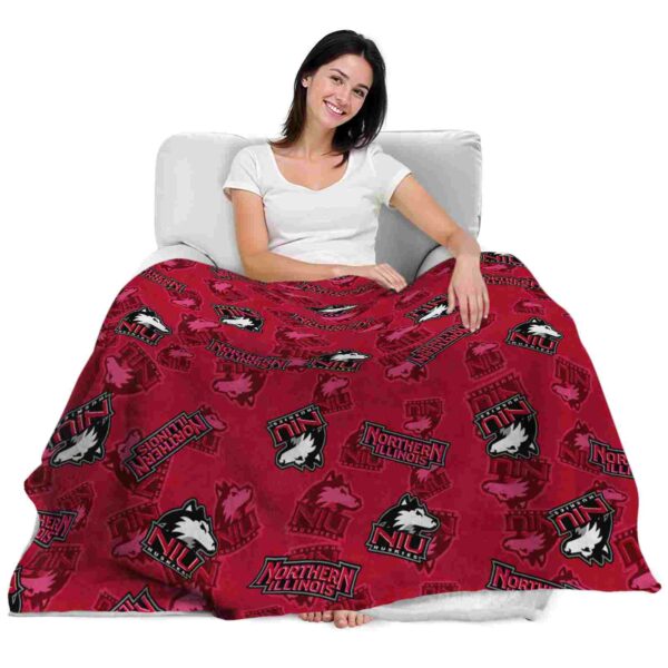 northern illinois huskies diehard fans red blanket latest model
