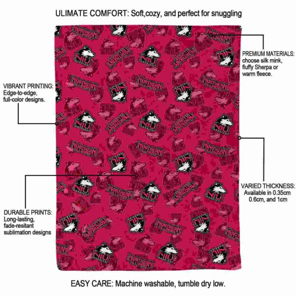 northern illinois huskies diehard fans red blanket new arrival