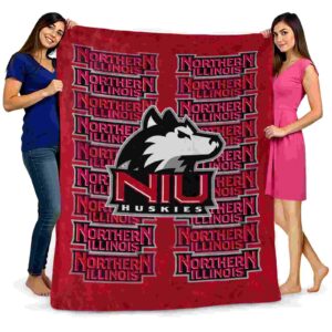 northern illinois huskies fan pride red blanket fashion forward