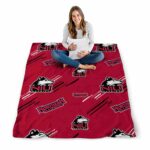 northern illinois huskies fan spirit red blanket high quality